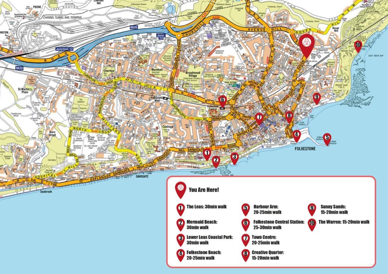 Bijou Annexe, Sea View, Private Entrance & Parking - Folkestone酒店 外观 照片